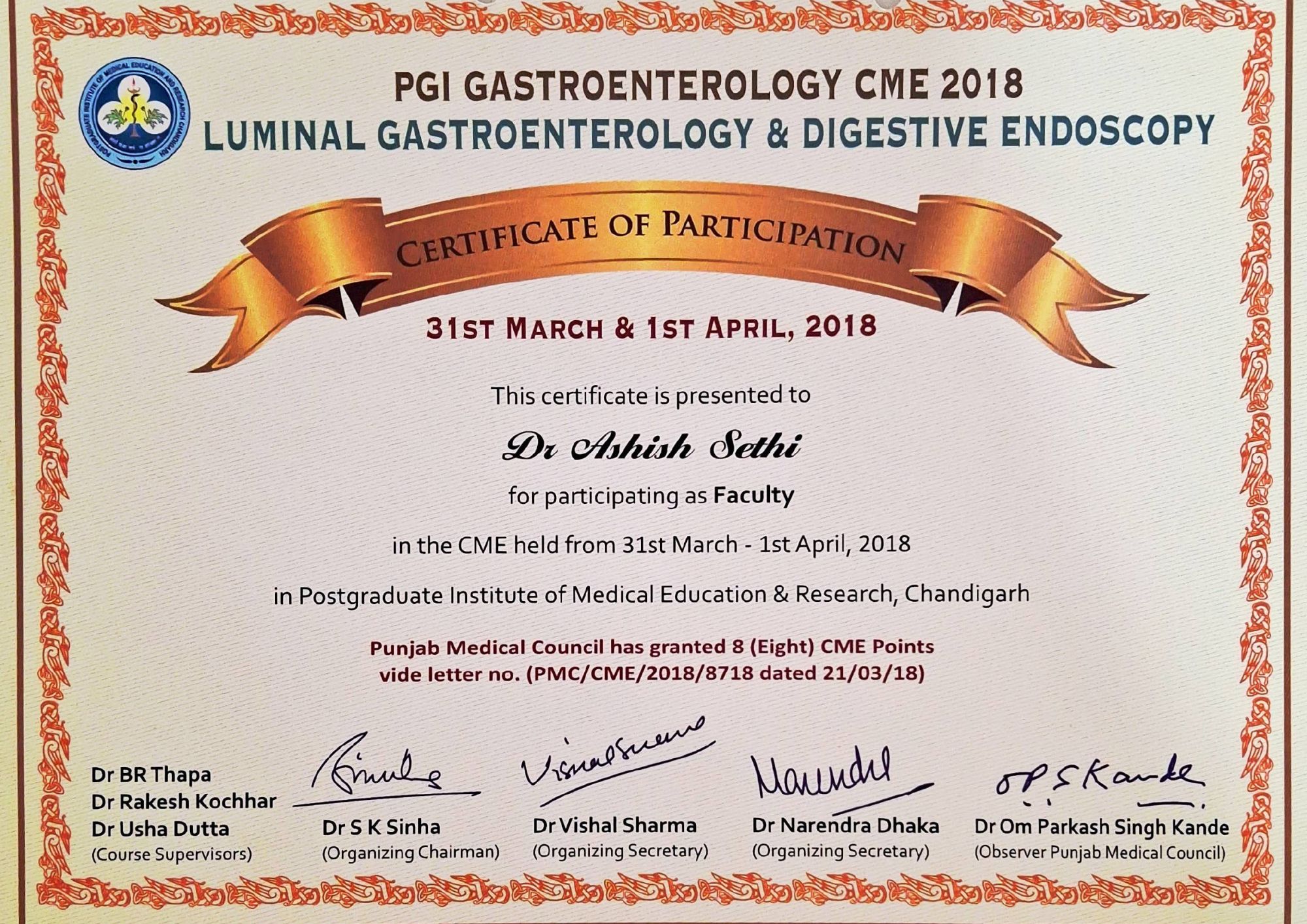 Conference Certificates 15